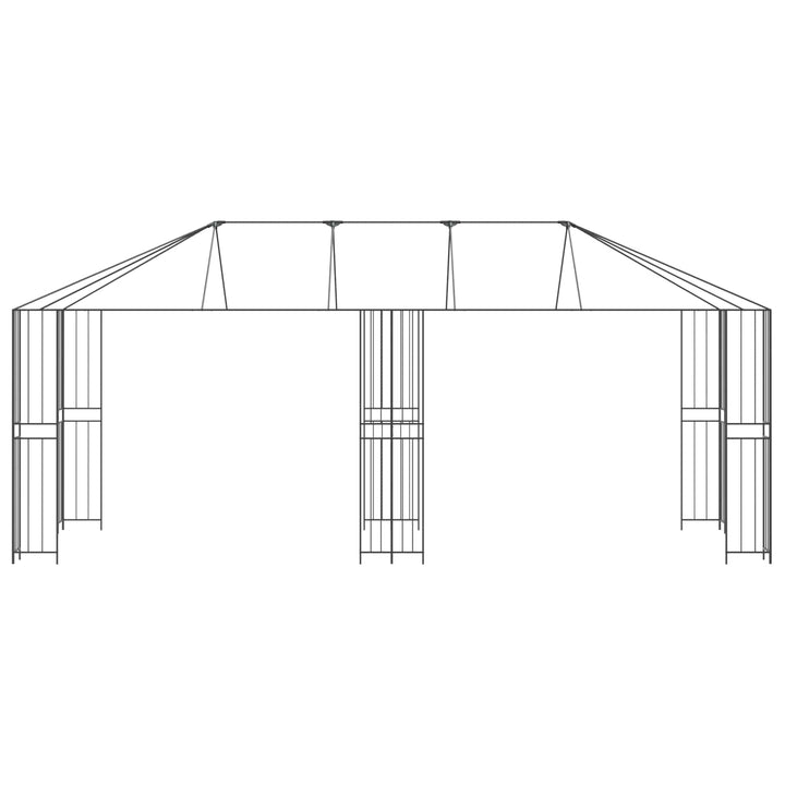 Gazebo Ramme 6 x 3 m Sort Stål
