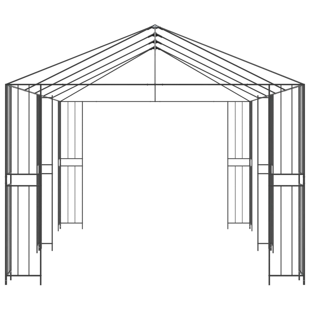 Gazebo Ramme 6 x 3 m Sort Stål