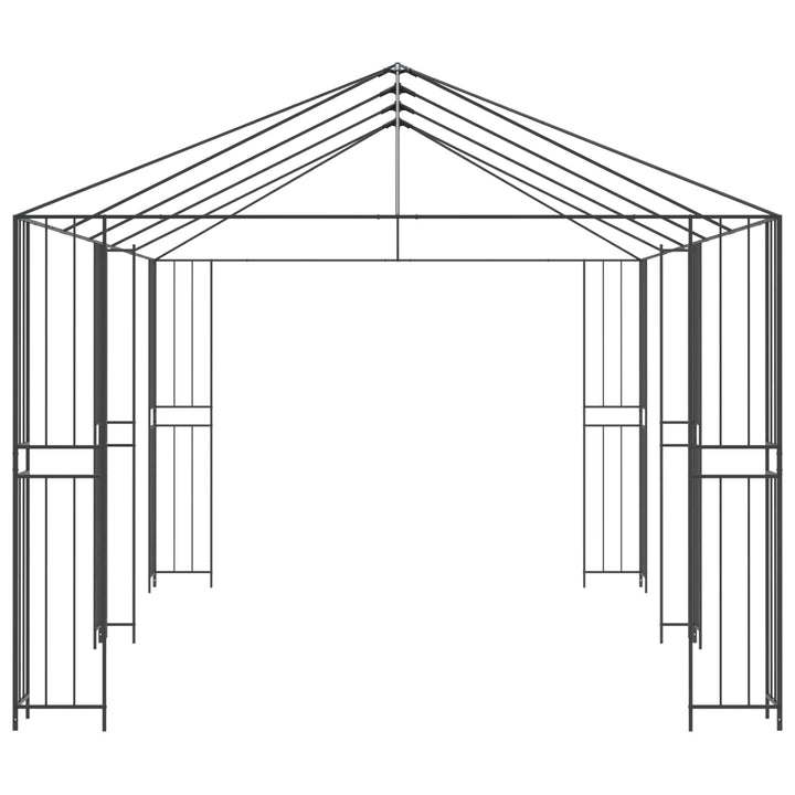 Gazebo Ramme 6 x 3 m Sort Stål