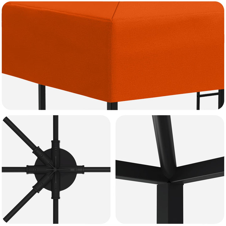 Have Gazebo 6 x 3 m Orange Polyester og Stål 190 gsm