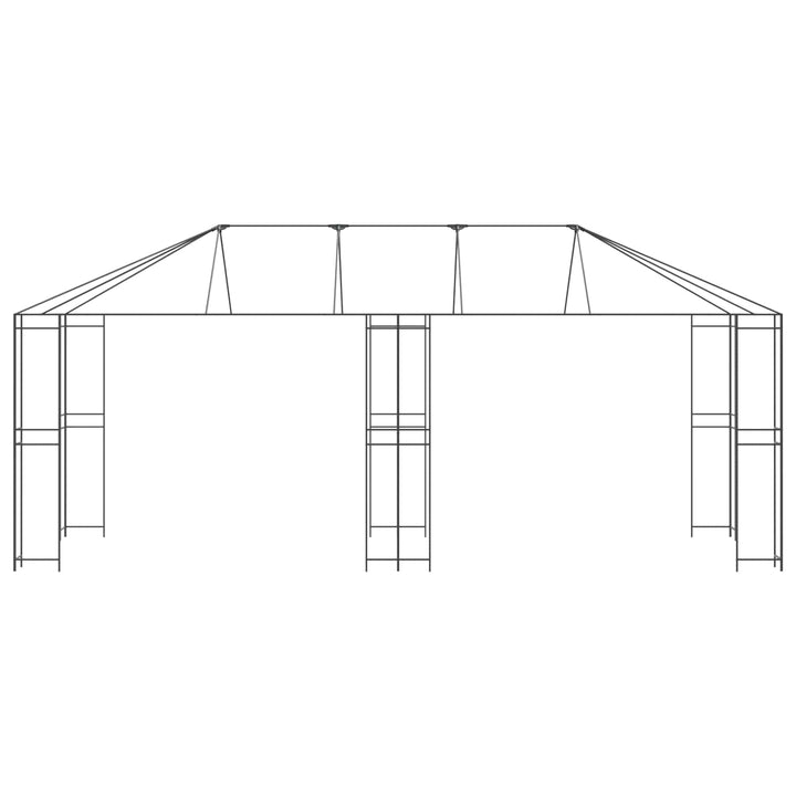 Gazebo Ramme 6 x 3 m Sort Stål