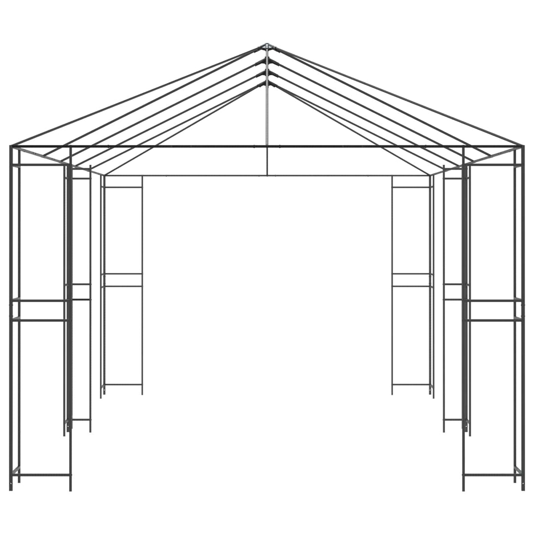 Gazebo Ramme 6 x 3 m Sort Stål