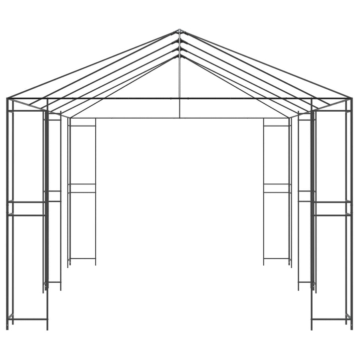 Gazebo Ramme 6 x 3 m Sort Stål