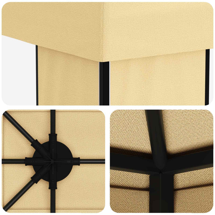 Have Gazebo 6 x 3 m Cremefarvet Polyester og Stål 190