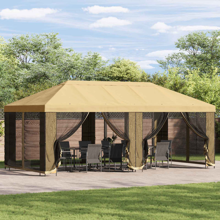 Have Gazebo 6 x 3 m Cremefarvet Polyester og Stål 190
