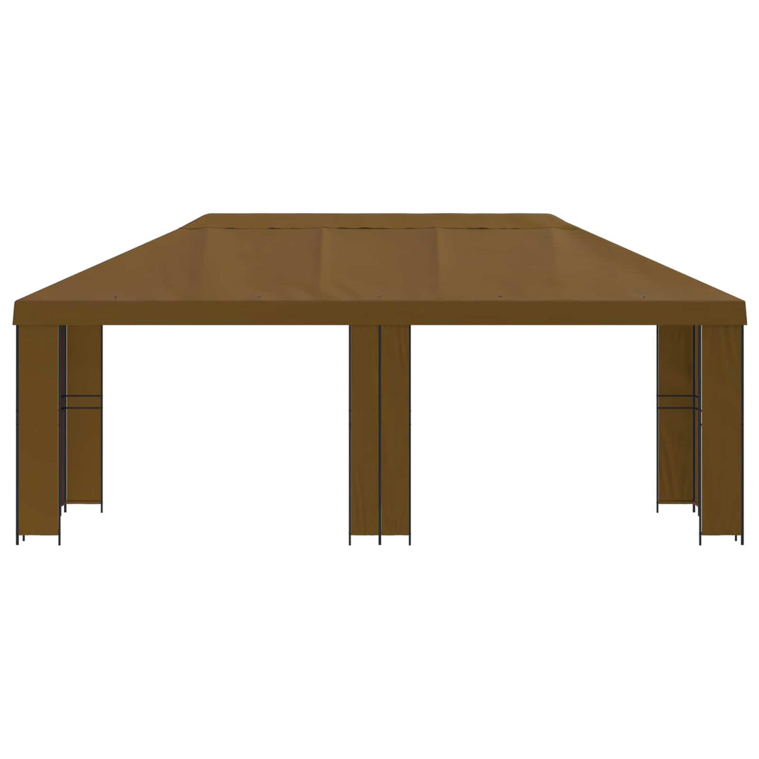 Have Gazebo 6 x 3 m Gråbrun Polyester og Stål 190