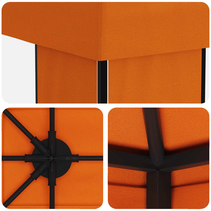 Have Gazebo 6 x 3 m Orange Polyester og Stål 190