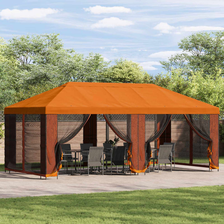 Have Gazebo 6 x 3 m Orange Polyester og Stål 190