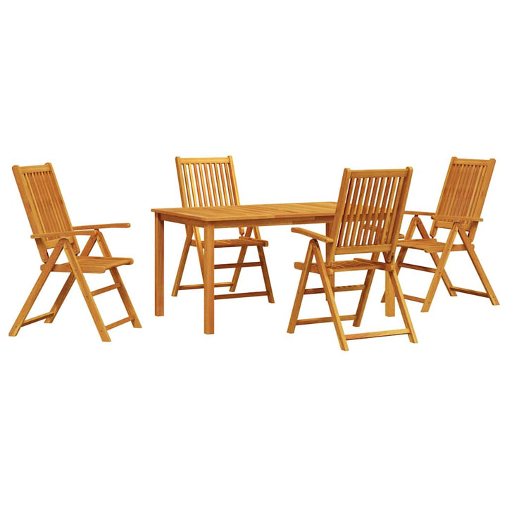 Have Spisebordssæt Foldbar 5 pcs Brun Massivt Akacietræ