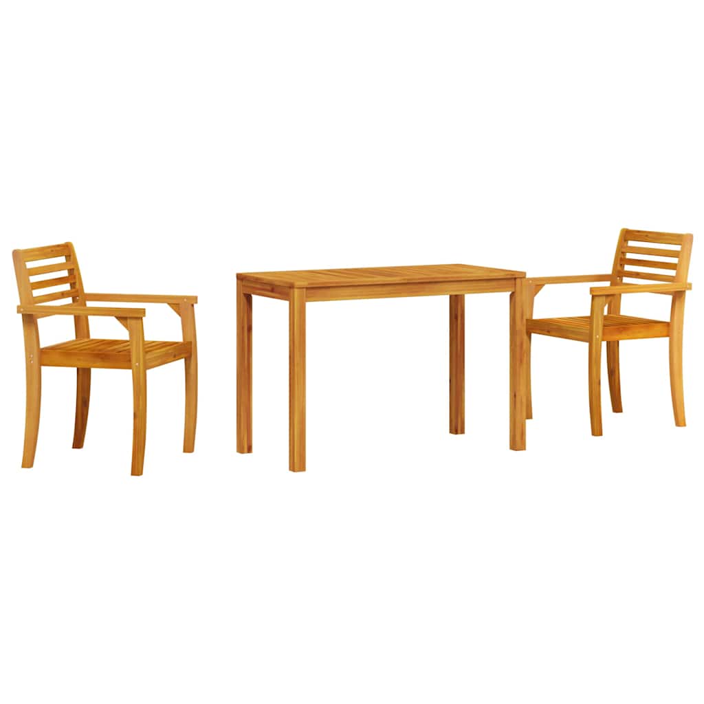 Have Spisebordssæt 3 pcs Brun Massivt Akacietræ