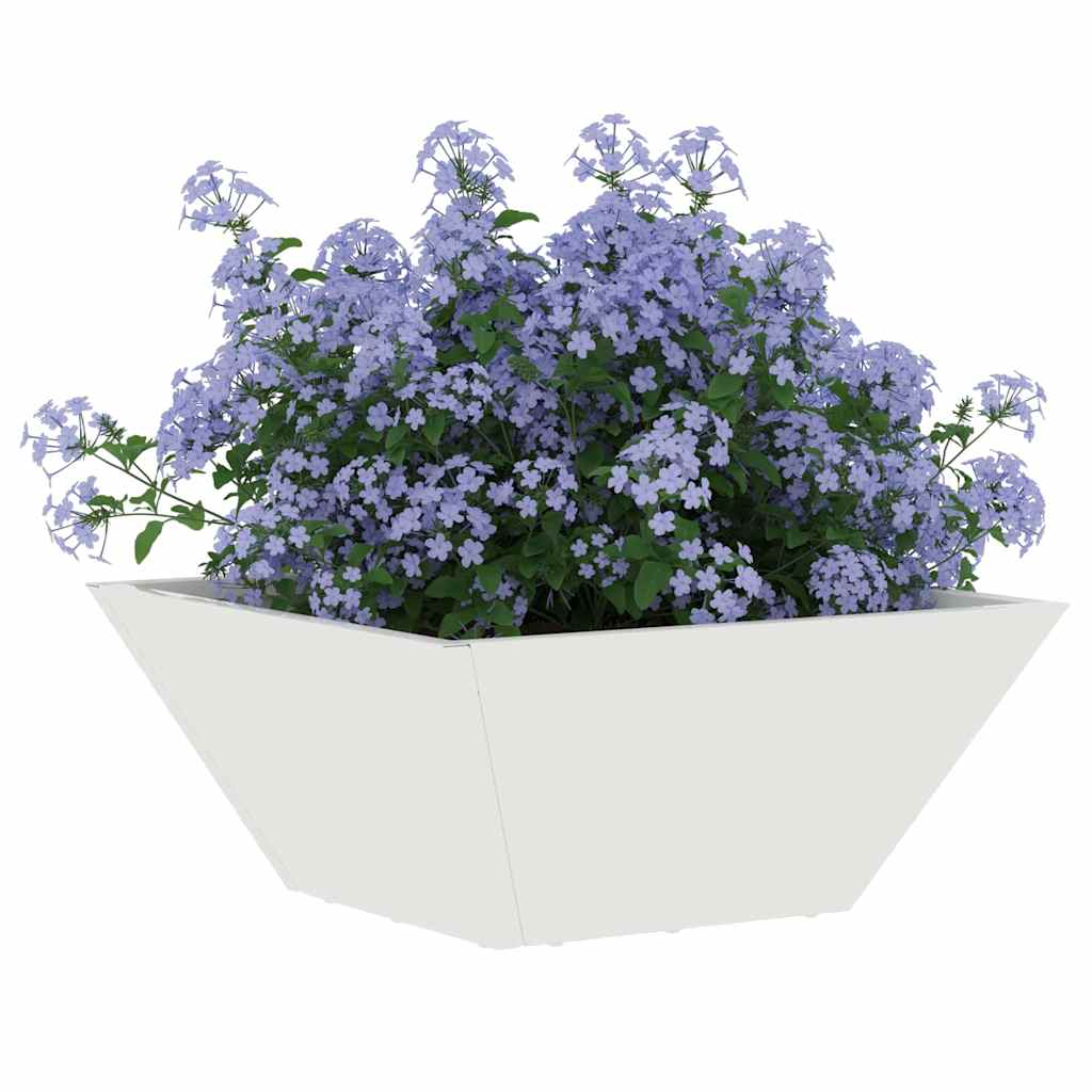 Have Blomsterkrukke 5 stk. Hvid 35 x 35 x 15 cm Koldvalset stål