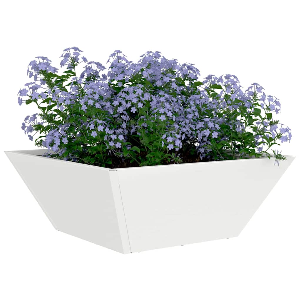 Have Blomsterkrukke 5 stk. Hvid 40 x 40 x 15 cm Koldvalset stål