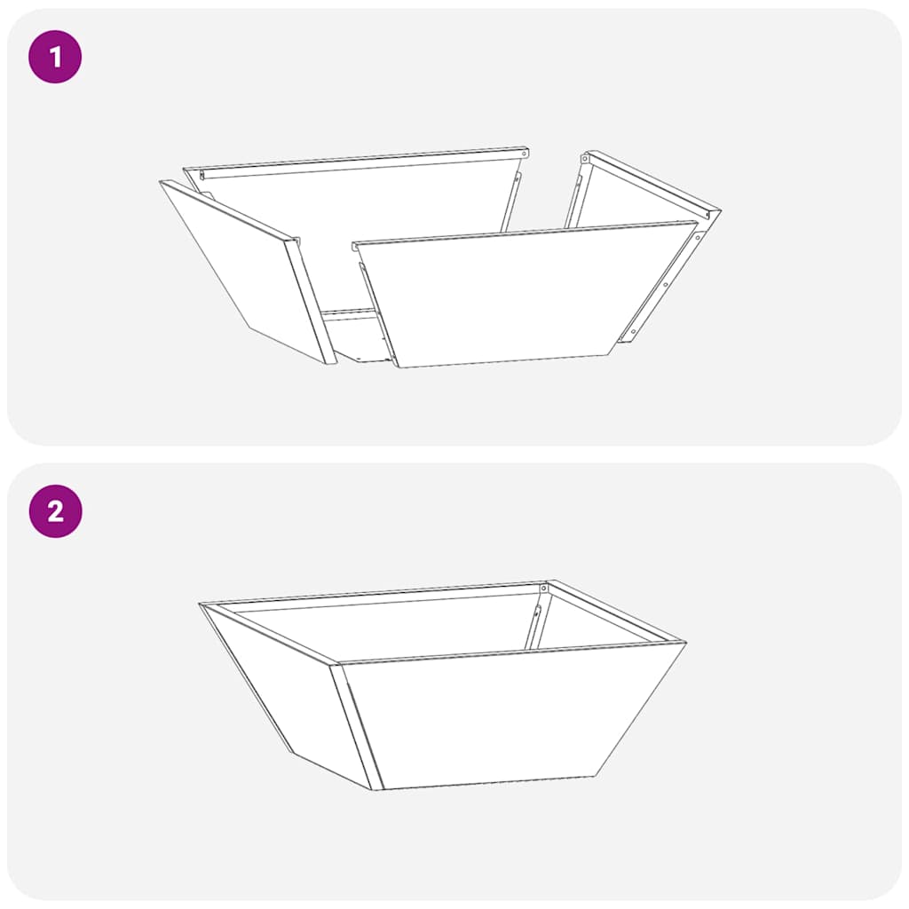 Have Blomsterkrukke 5 pcs Antracit 40 x 40 x 15 cm