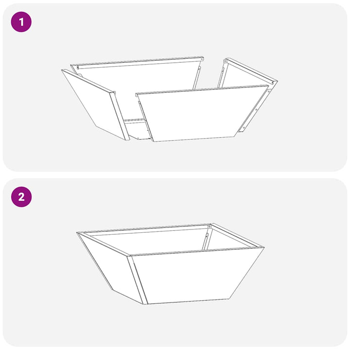 Have Blomsterkrukke 5 pcs Antracit 40 x 40 x 15 cm