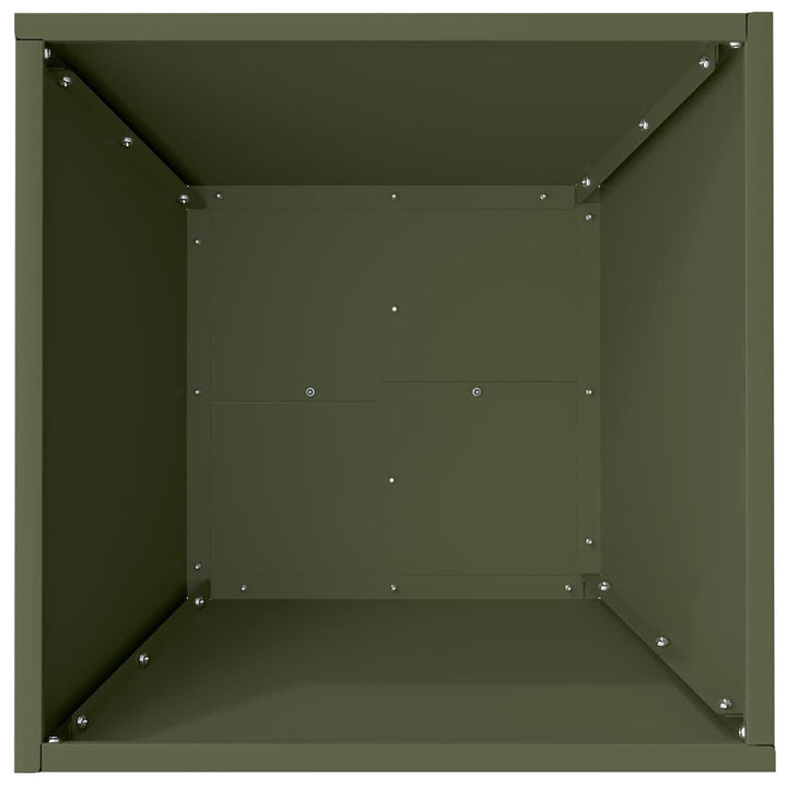 Have Blomsterkrukke Oliven grøn 40 x 40 x 15 cm Koldvalset stål