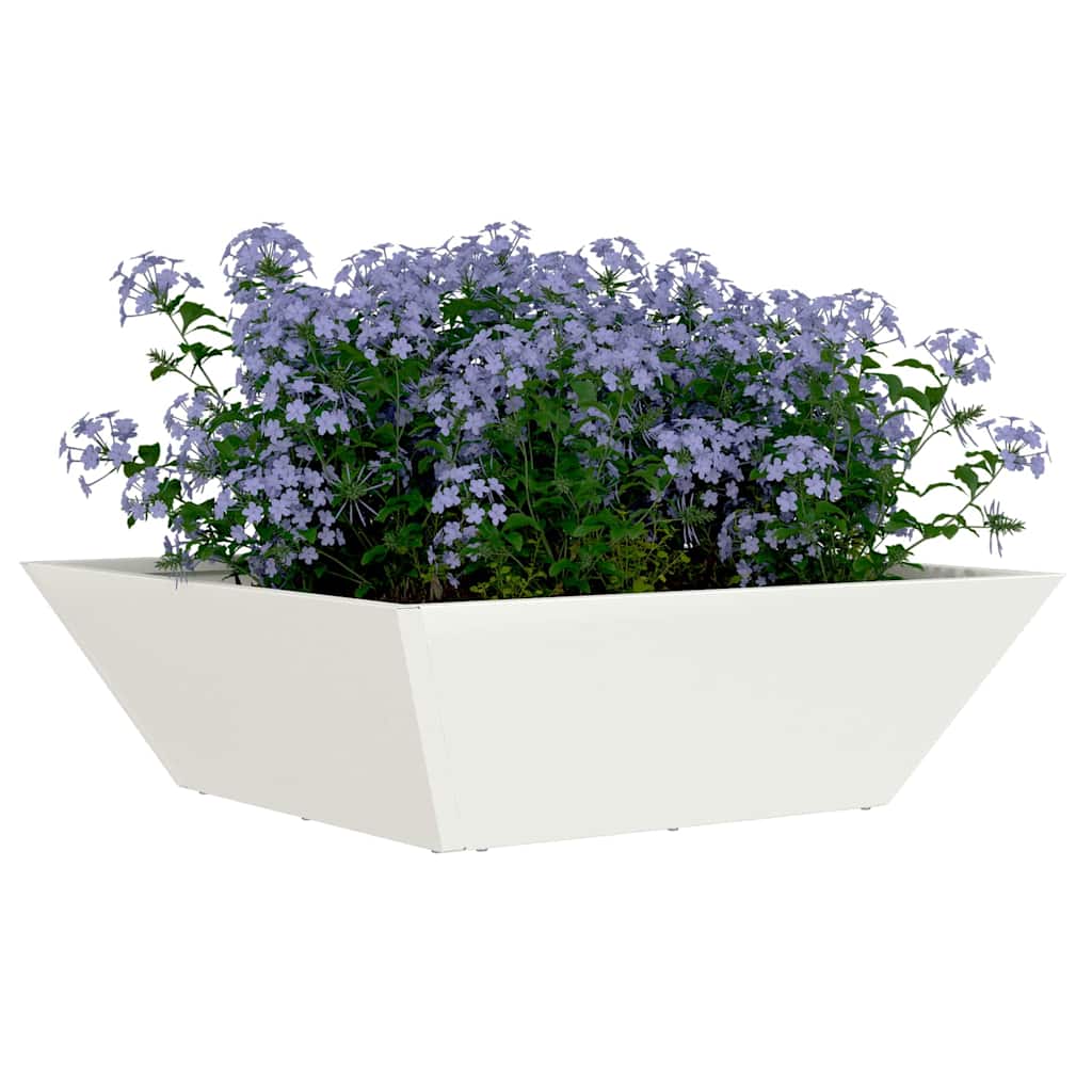 Have Blomsterkrukke Hvid 50 x 50 x 15 cm Koldvalset stål