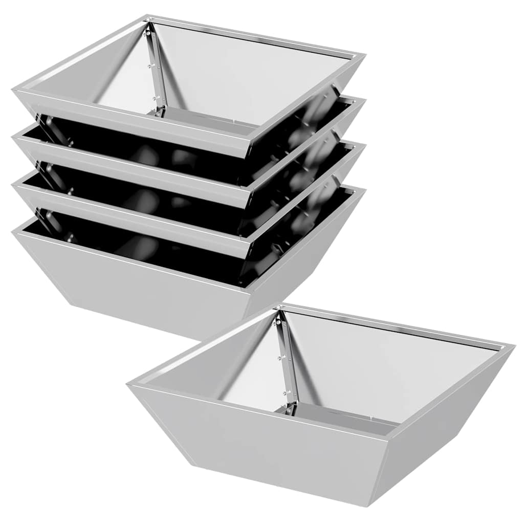 Have Blomsterkrukke 5 pcs Sølv 50 x 50 x 15 cm