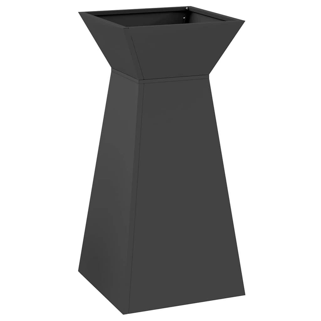 Søjle Plantekasse 2 stk. Sort 35 x 35 x 73 cm