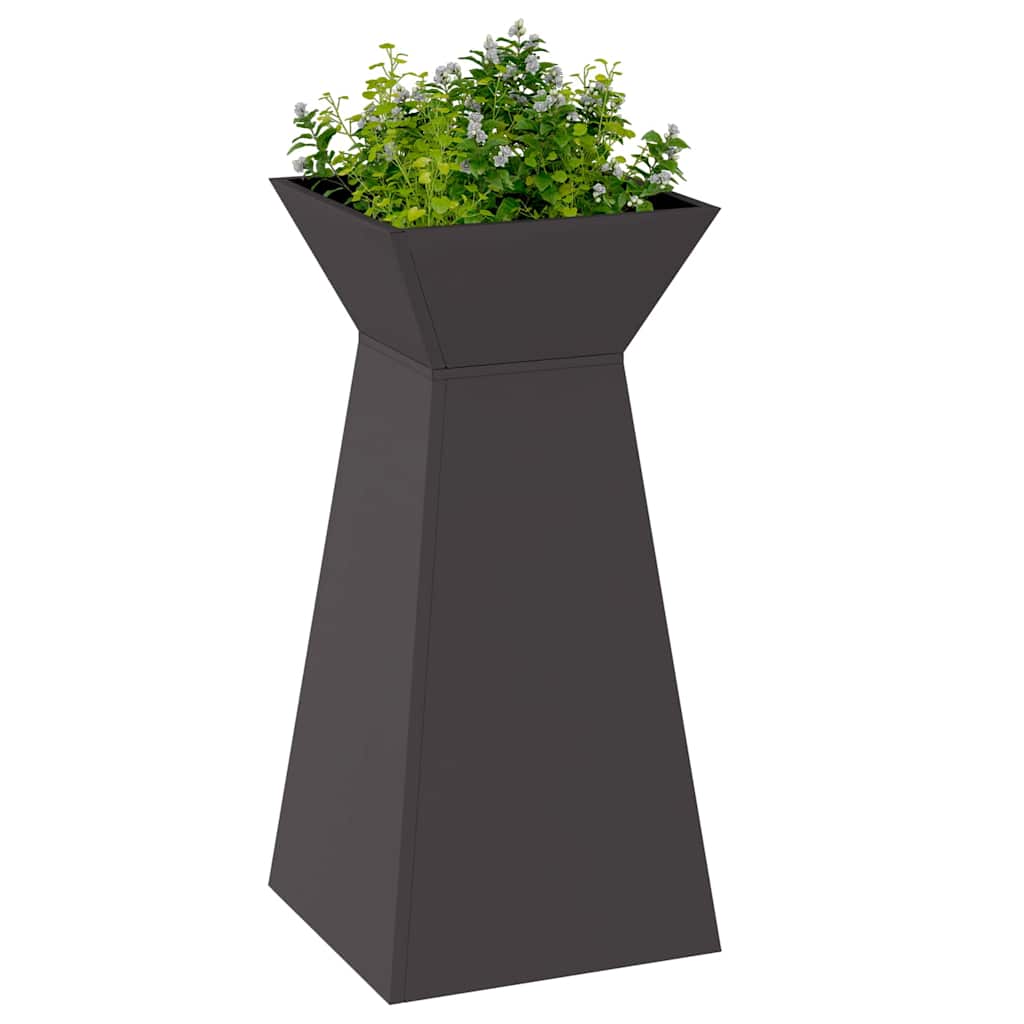 Søjle Plantekasse 2 stk. Sort 35 x 35 x 73 cm