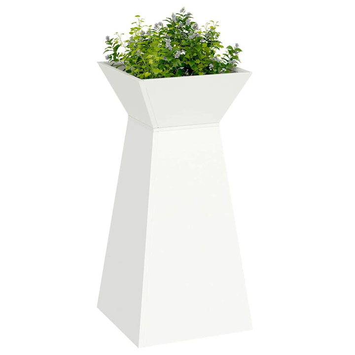 Søjle Plantekasse 2 stk. Hvid 35 x 35 x 73 cm