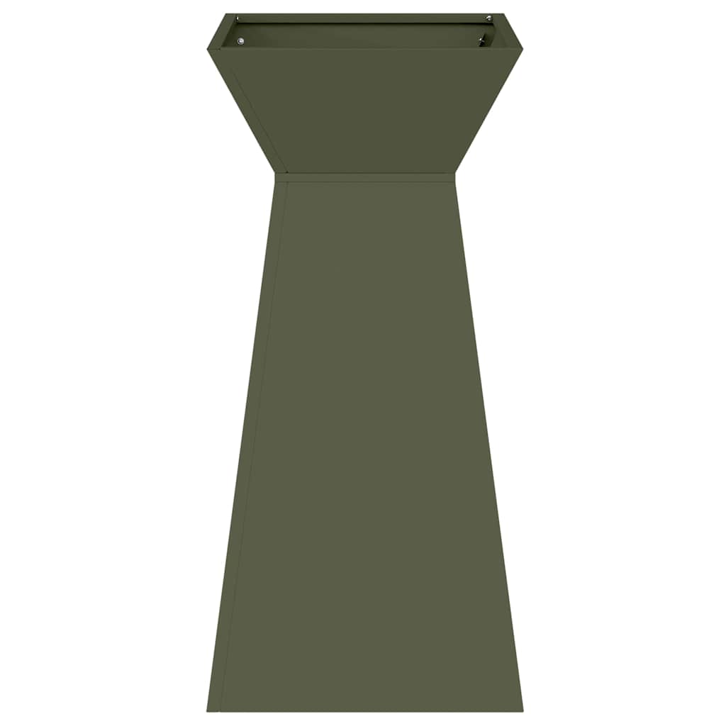 Søjle Plantekasse 2 pcs Olivengrøn 35 x 35 x 73 cm