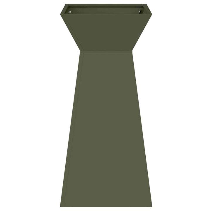 Søjle Plantekasse 2 pcs Olivengrøn 35 x 35 x 73 cm