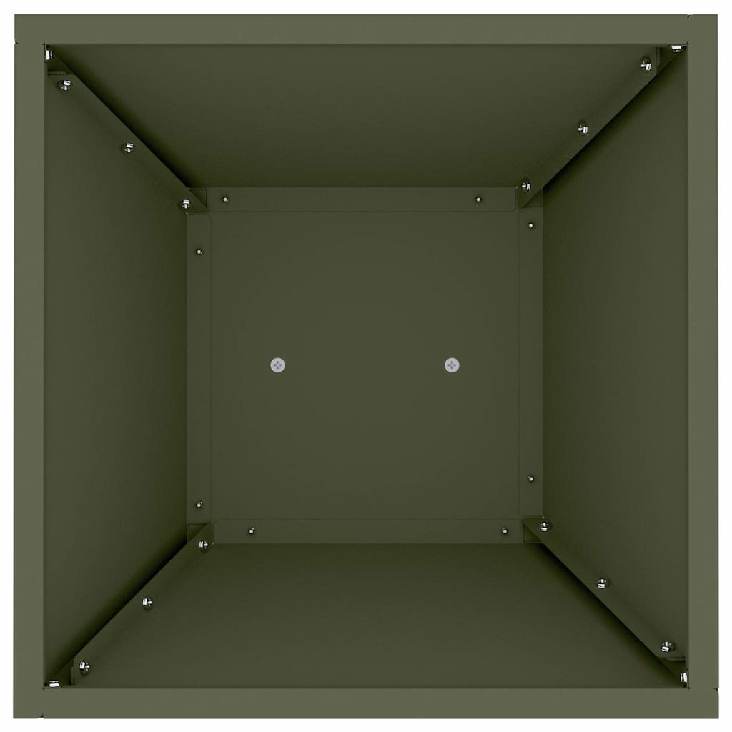 Søjle Plantekasse 2 pcs Olivengrøn 35 x 35 x 73 cm