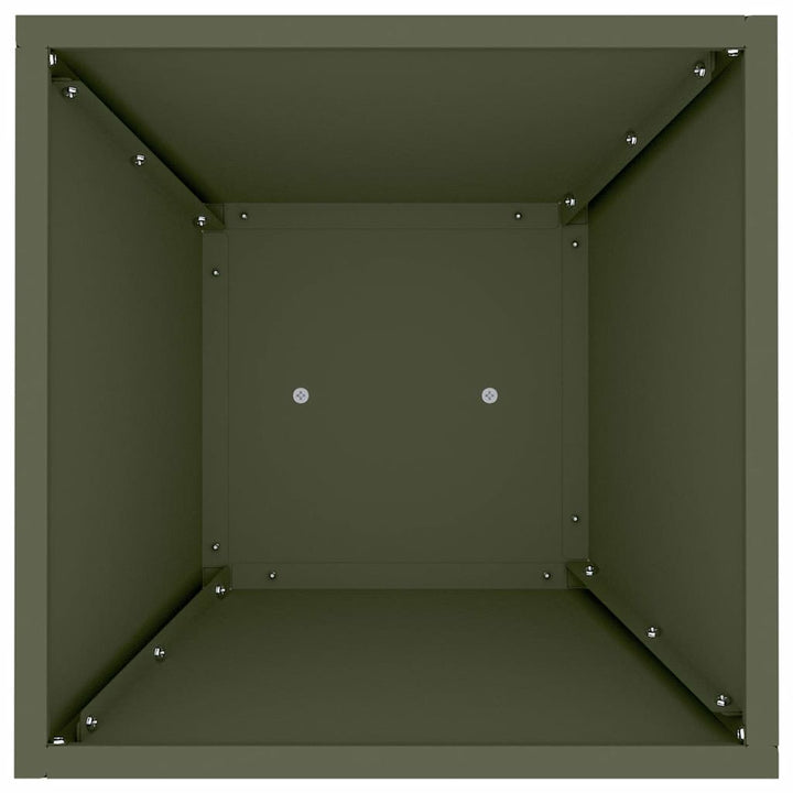 Søjle Plantekasse 2 pcs Olivengrøn 35 x 35 x 73 cm
