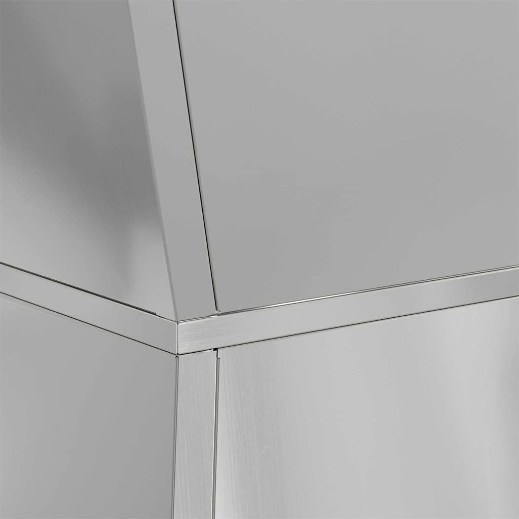 Søjle Plantekasse 2 pcs Sølv 35 x 35 x 73 cm