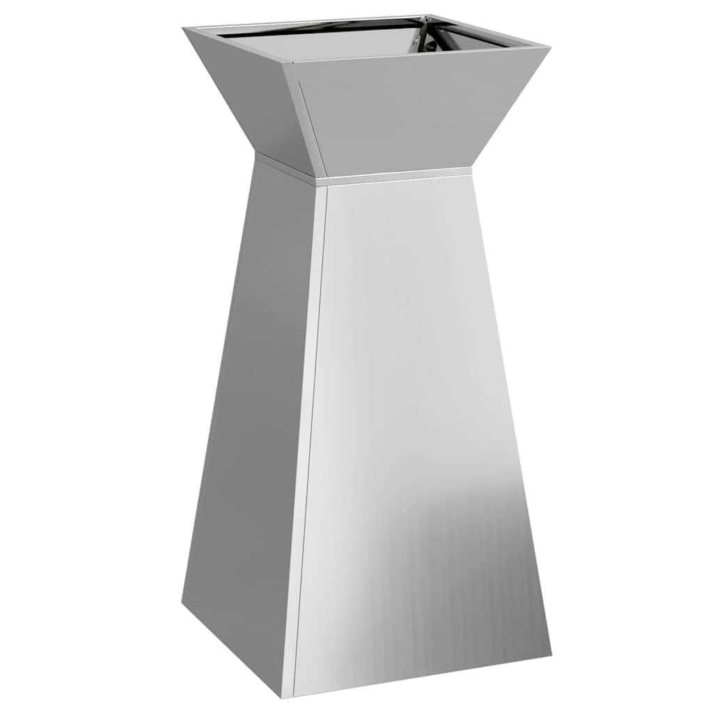Søjle Plantekasse 2 pcs Sølv 35 x 35 x 73 cm