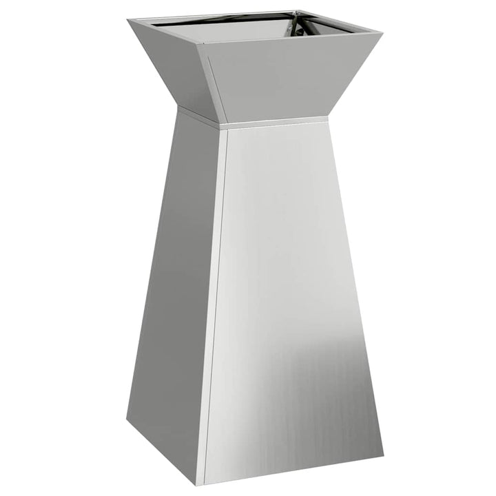 Søjle Plantekasse 2 pcs Sølv 35 x 35 x 73 cm
