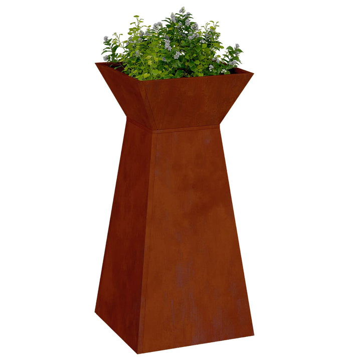 Søjle Plantekasse 2 stk. Rusten 35 x 35 x 73 cm