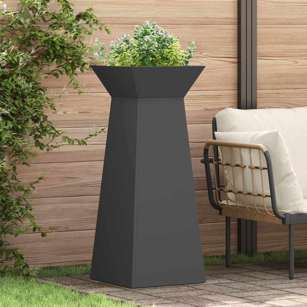 Søjle Plantekasse Sort 40 x 40 x 100 cm
