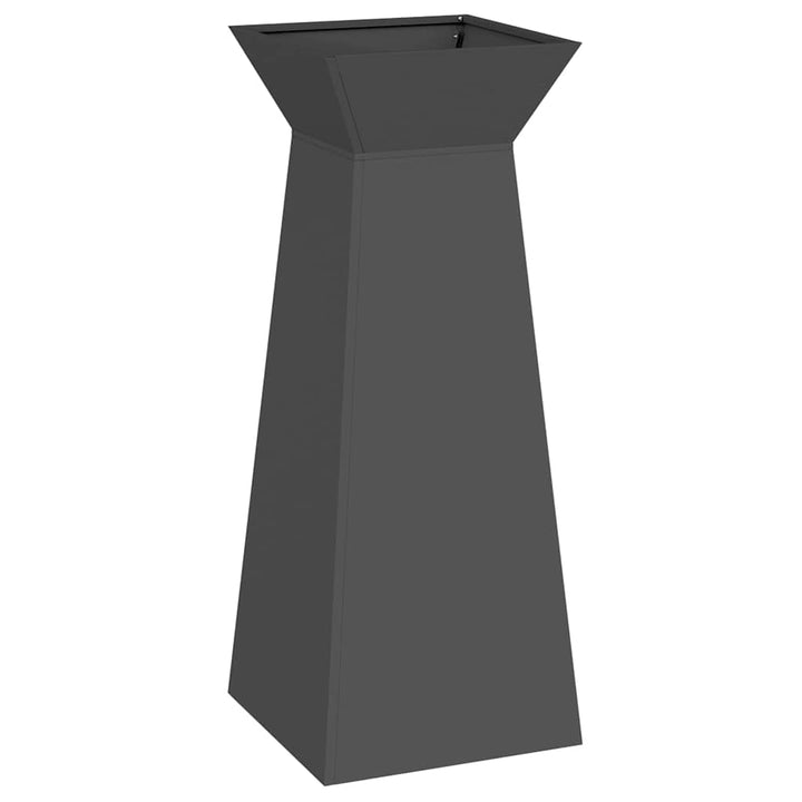 Søjle Plantekasse 2 pcs Sort 40 x 40 x 100 cm