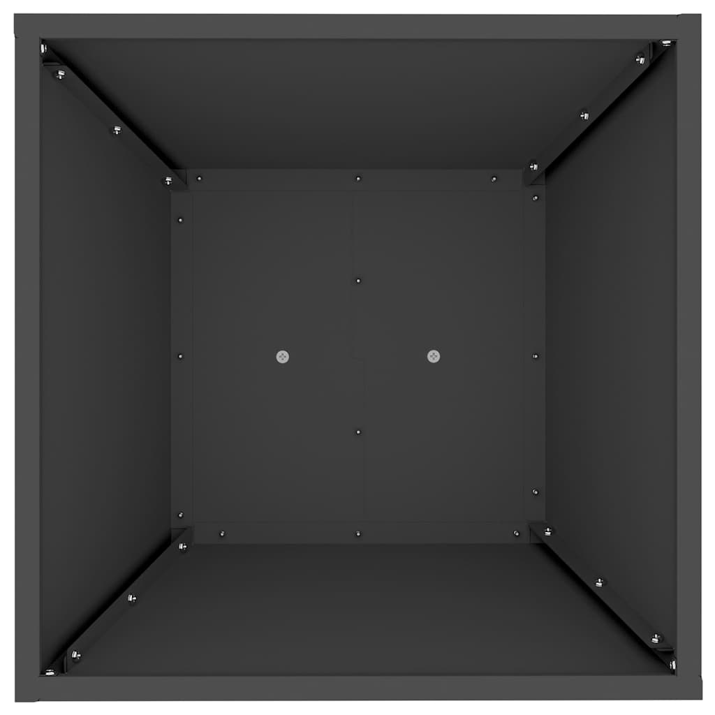 Søjle Plantekasse 2 pcs Sort 40 x 40 x 100 cm