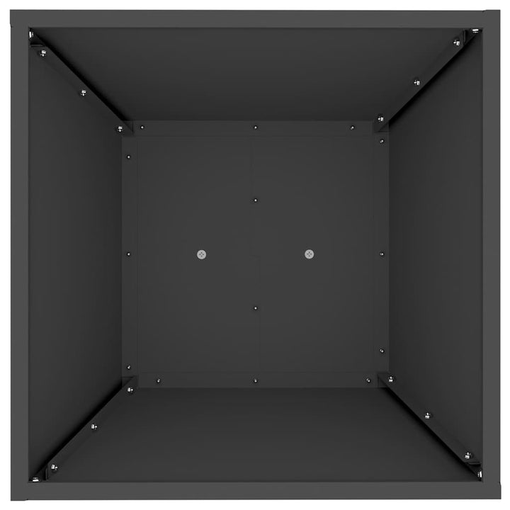 Søjle Plantekasse 2 pcs Sort 40 x 40 x 100 cm