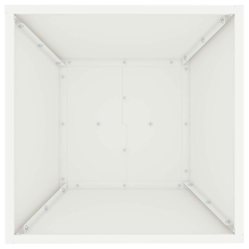 Søjle Plantekasse 2 pcs Hvid 40 x 40 x 100 cm