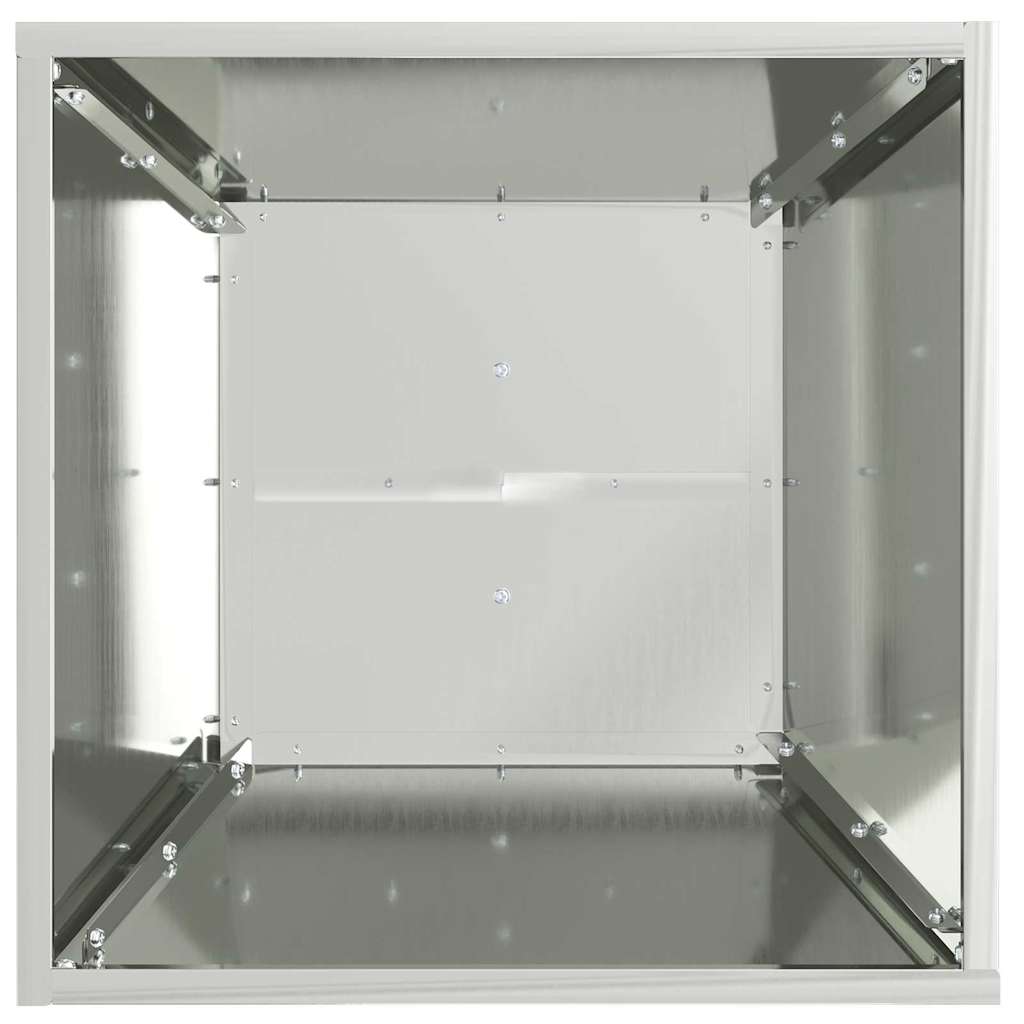 Søjle Plantekasse 2 pcs Sølv 40 x 40 x 100 cm