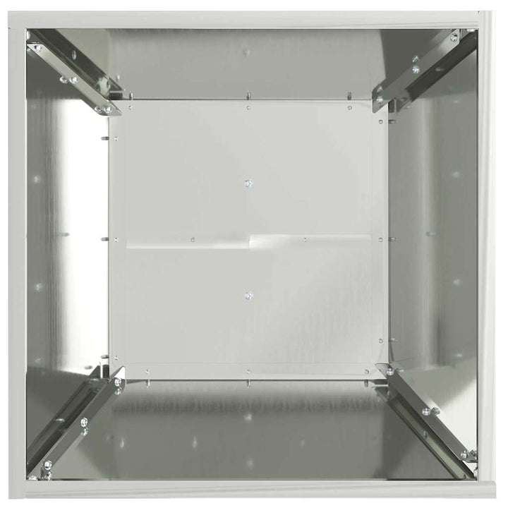 Søjle Plantekasse 2 pcs Sølv 40 x 40 x 100 cm