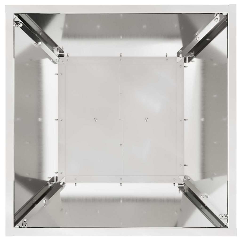 Søjle Plantekasse Sølv 40 x 40 x 100 cm