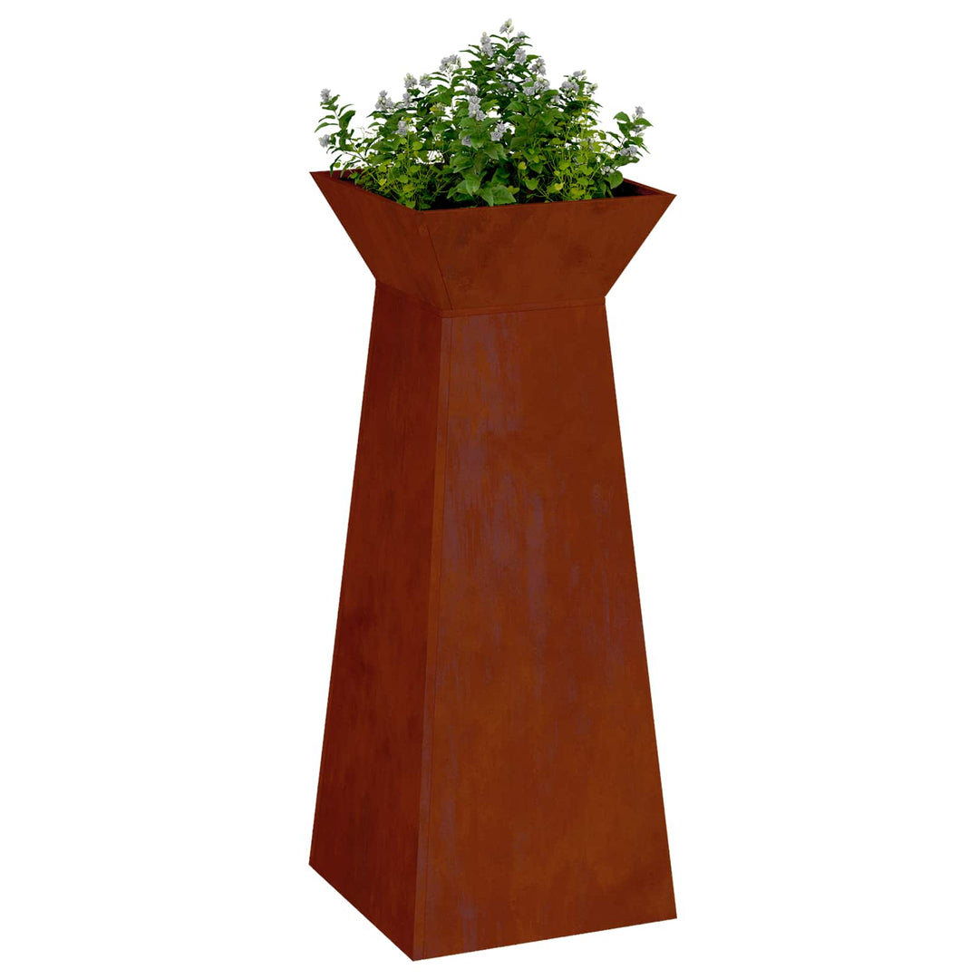 Søjle Plantekasse 2 stk. Rusten 40 x 40 x 100 cm