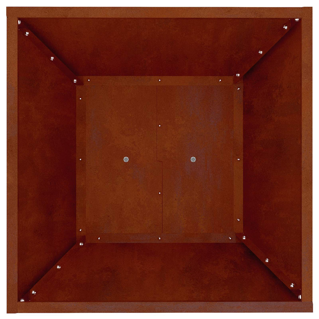 Søjle Plantekasse 2 stk. Rusten 40 x 40 x 100 cm