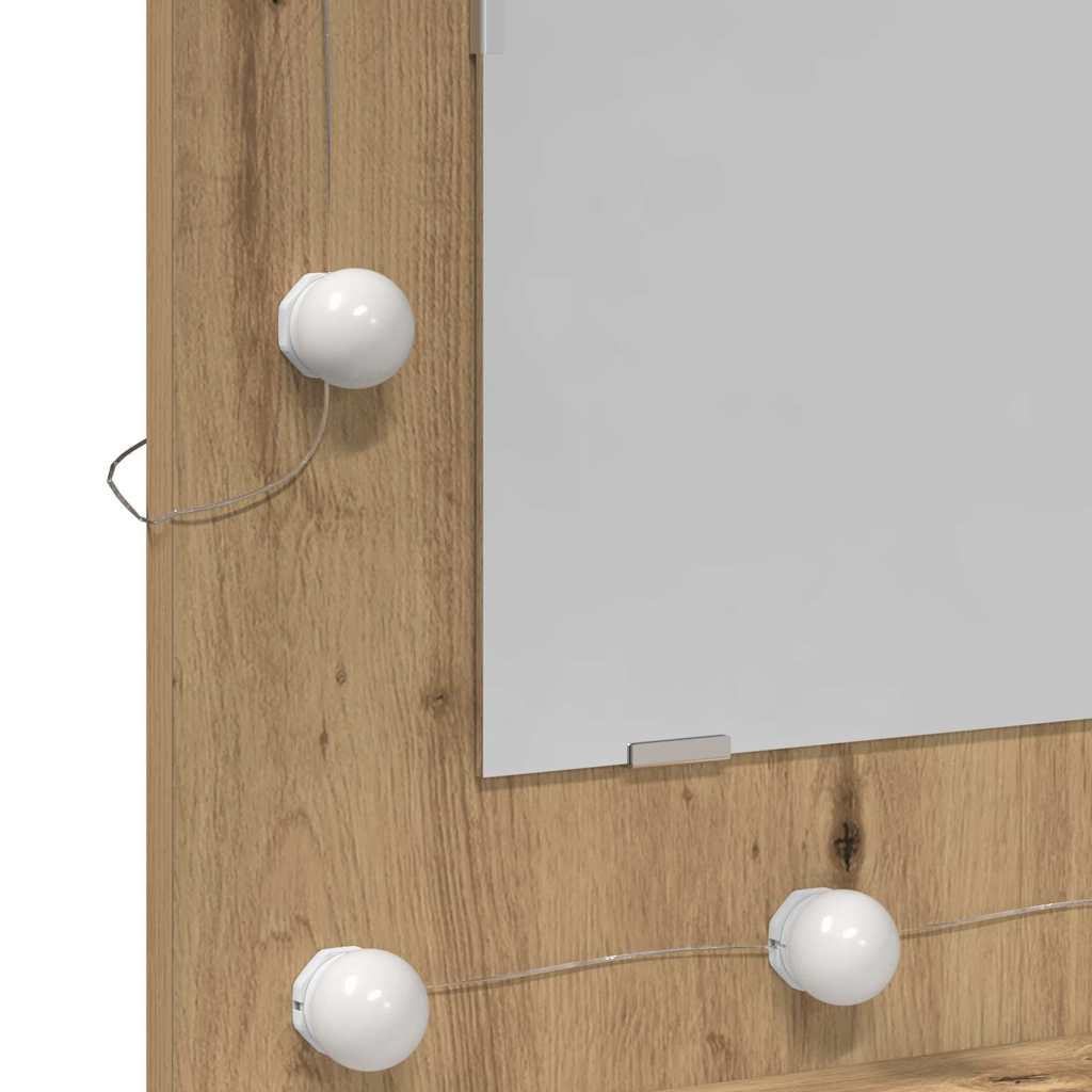 Spejlskab Artisan Egetræ 60 x 31,5 x 62 cm Konstrueret træ