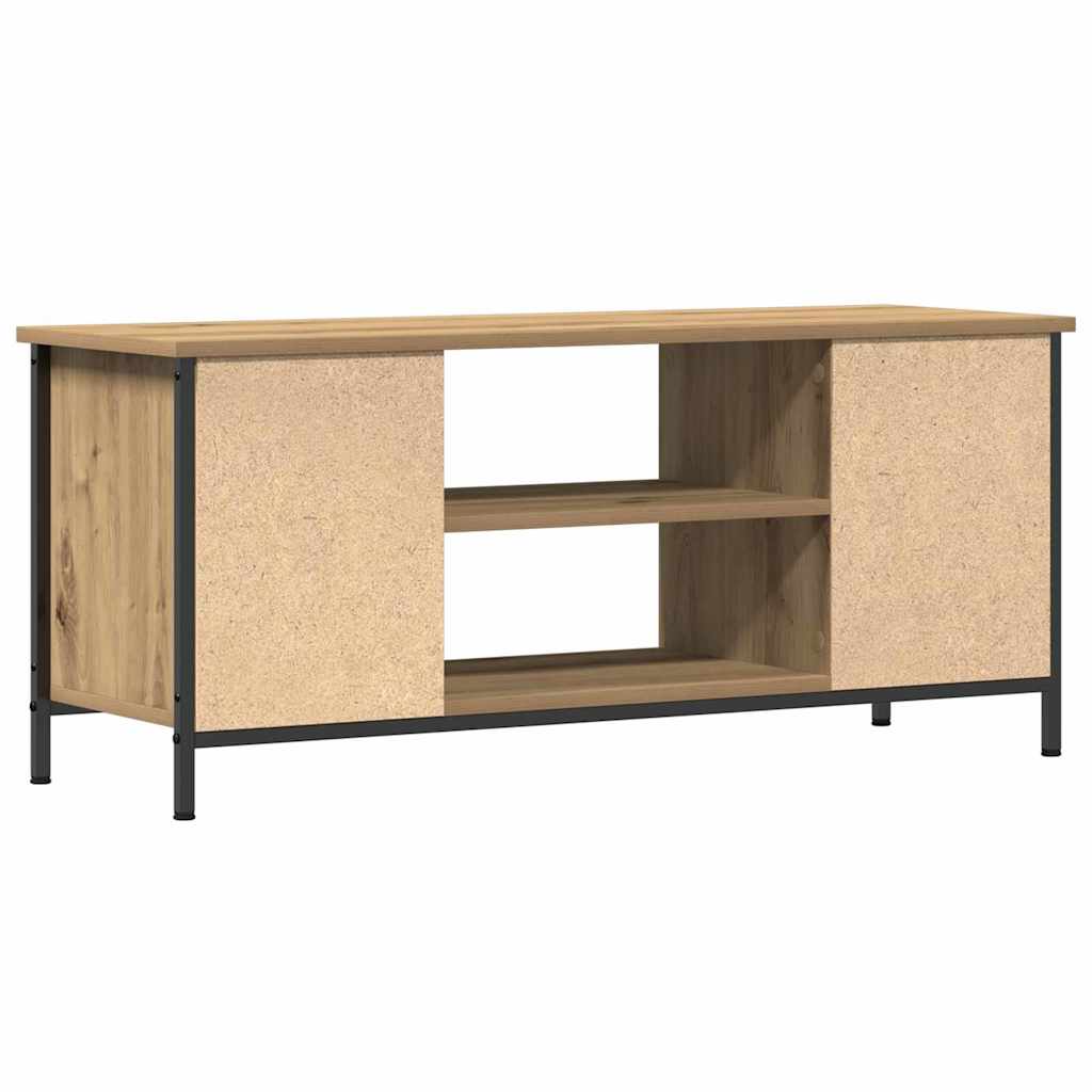 TV-skab 102 x 35 x 45 cm Artisan Egetræ Konstrueret træ
