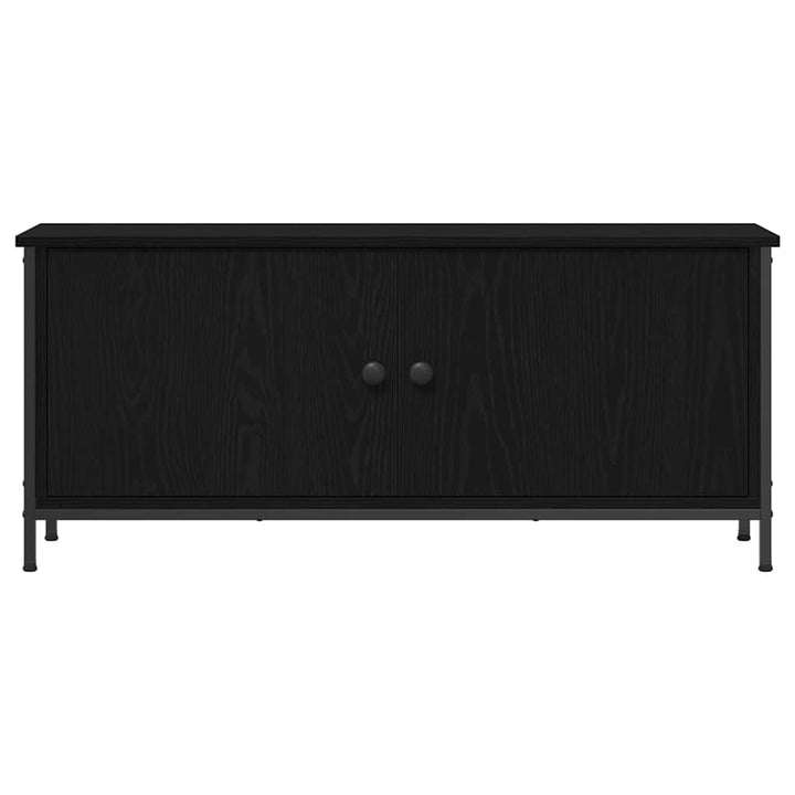 TV-skab Sort eg 100 x 35 x 45 cm Konstrueret træ