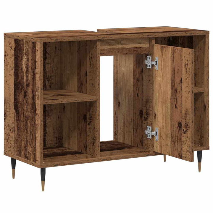 Badeværelsesskab Gammelt træ 80 x 33 x 60 cm Konstrueret træ
