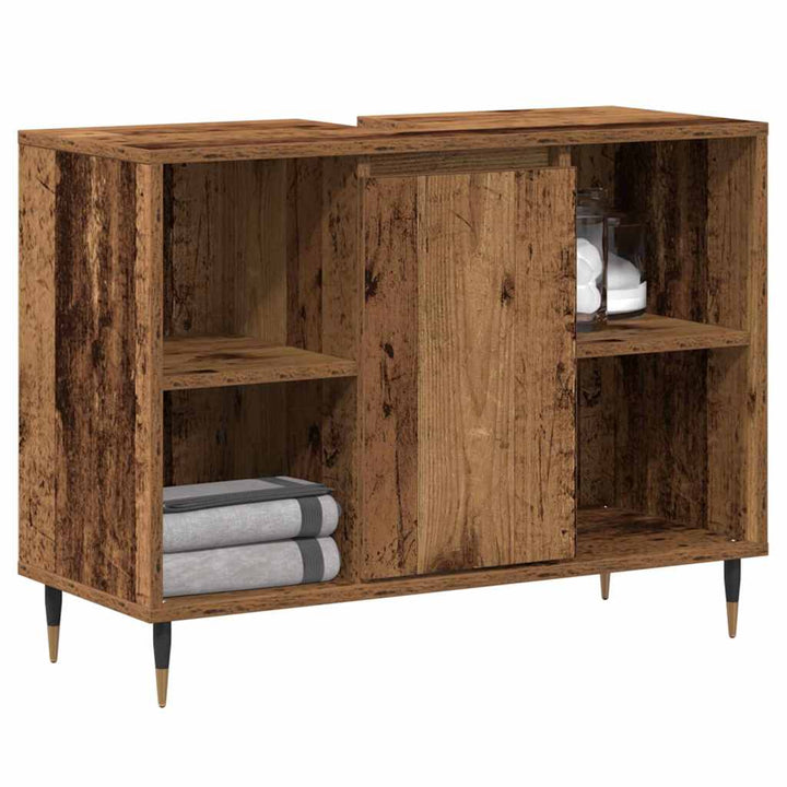 Badeværelsesskab Gammelt træ 80 x 33 x 60 cm Konstrueret træ