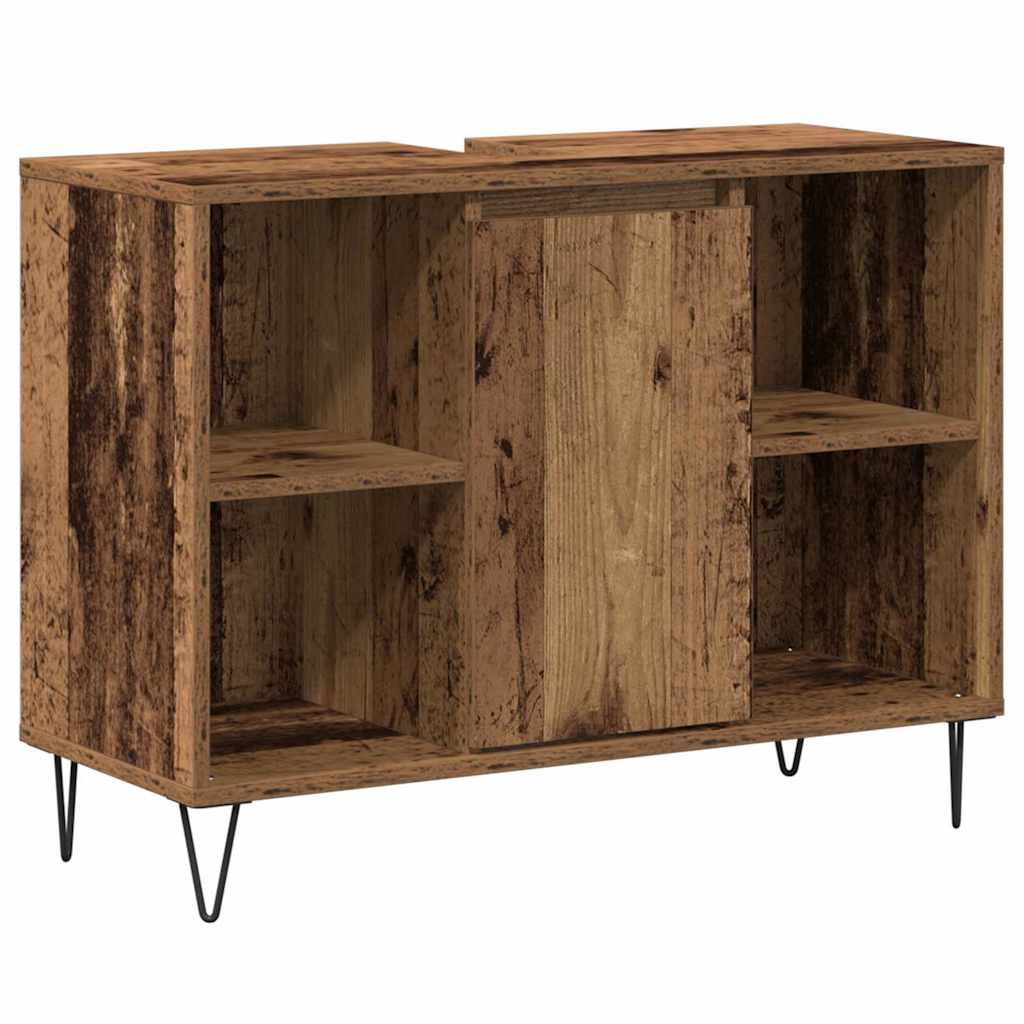 Badeværelsesskab Gammelt træ 80 x 33 x 60 cm Konstrueret træ