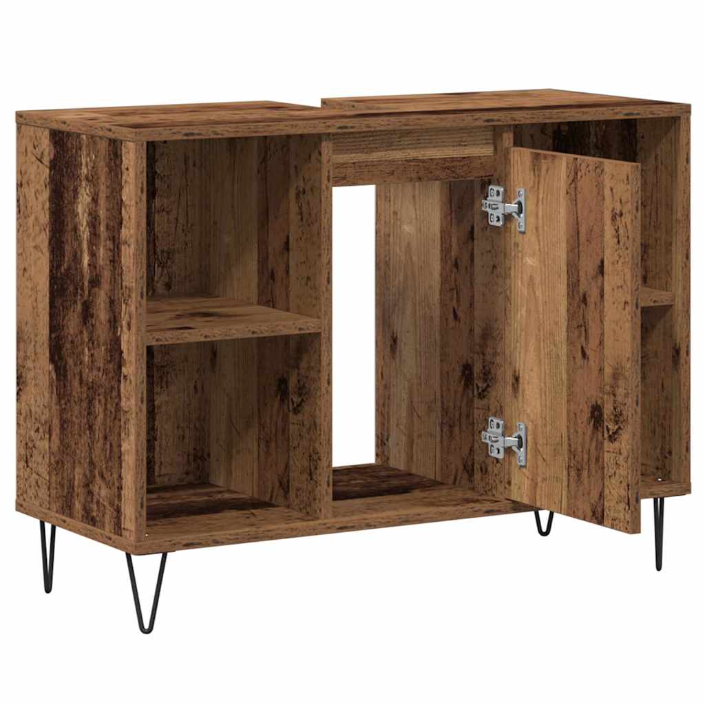 Badeværelsesskab Gammelt træ 80 x 33 x 60 cm Konstrueret træ