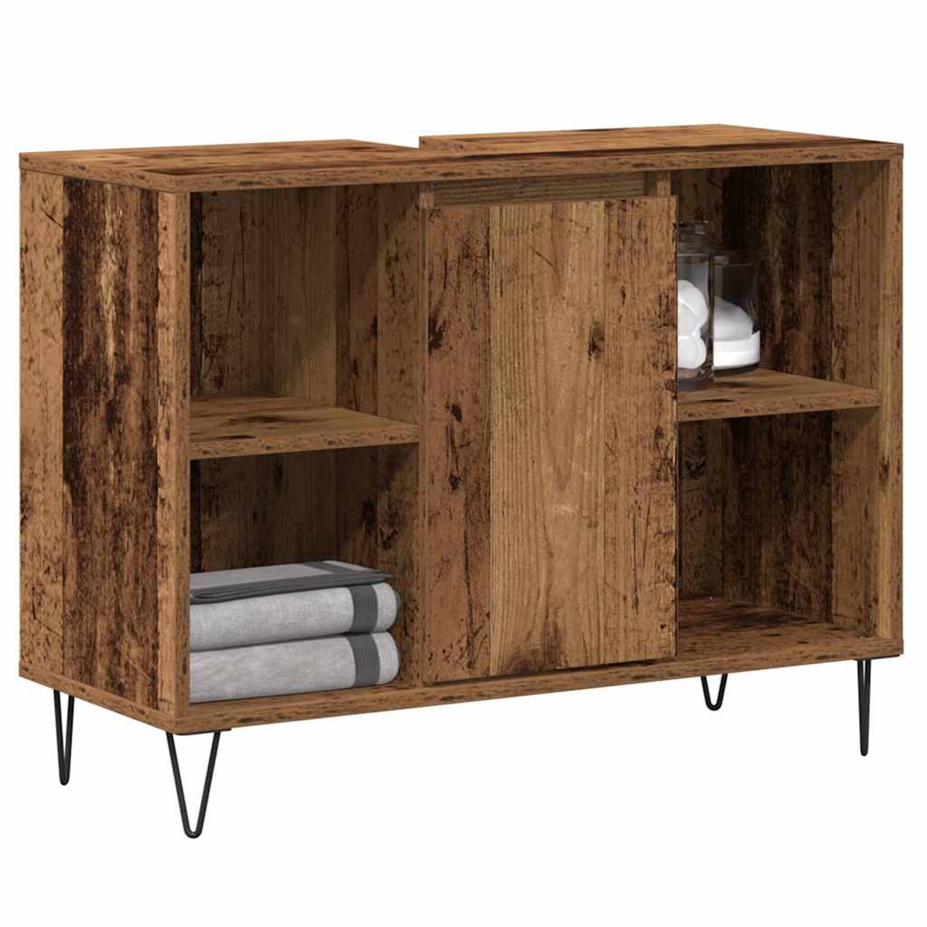 Badeværelsesskab Gammelt træ 80 x 33 x 60 cm Konstrueret træ